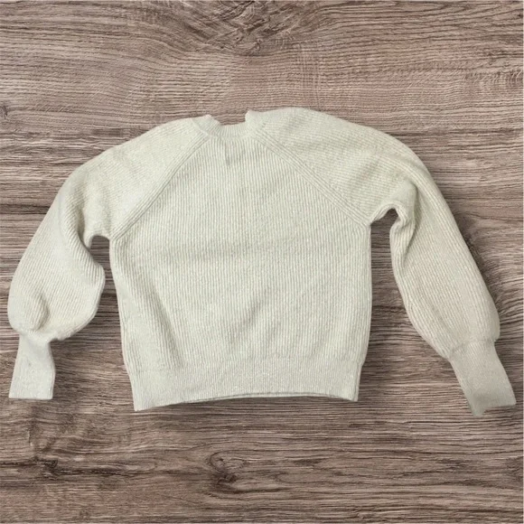 NWT On 34th Rhinestone Button Shoulder Ribbed Sweater - Picture 5 of 7